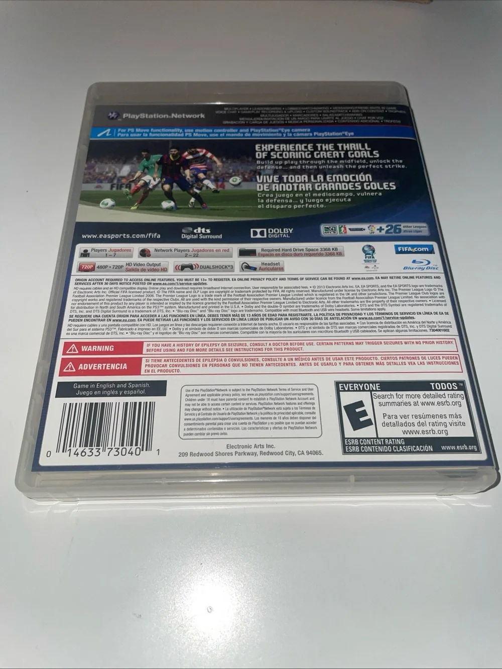 Fifa Soccer 14 - Sony PlayStation 3 CIB Complete In Box With Manual